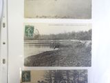 three old photos of people on a boat in the water