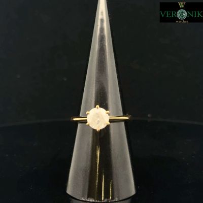 BAGUE EN OR JAUNE 18K AVEC DIAMANT NATUREL 1. - Photo 1