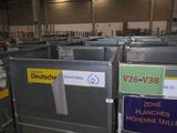 many boxes of electronic equipment in a warehouse