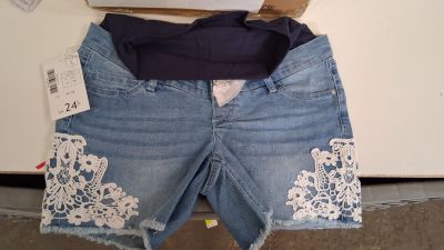 Lot de 25 shorts femme en jean, coloris bleu, différentes ta…