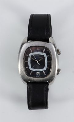 an image of a watch with a black leather band