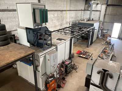 a large room with a lot of machines in it