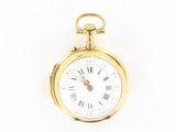 Montre de poche plaquée or avec chiffres romains et chiffres romains