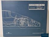 the box is blue and white with a drawing of a car on it