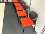 many chairs lined up in a row in a room