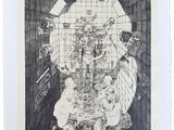 une image d'un dessin représentant un groupe de personnes dans une pièce