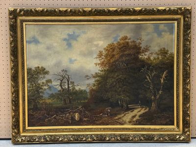 Ecole Française Huile sur toile encadrée