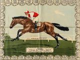 a picture of a picture of a horse and jockey