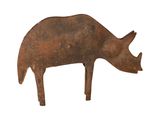 an image of a metal animal statue on a white background