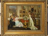 a picture of a painting on the wall of a living room
