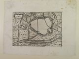drawing of a drawing of a map of a town in a frame
