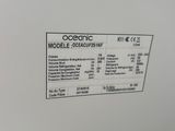 the back of a white refrigerator with a label on it