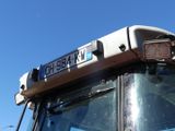 a close up of a truck with a license plate on it