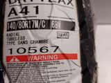 a close up of the label on the back of a motorcycle