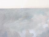 a picture of a painting of a sky with clouds on it