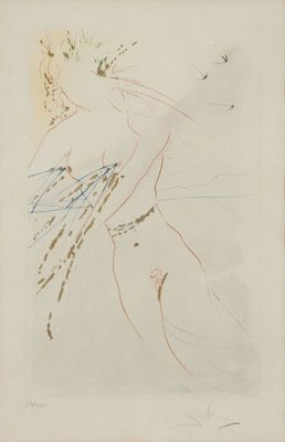 une image représentant le dessin d'une femme avec un oiseau sur l'épaule