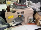 a sewing machine sitting on a table in a room