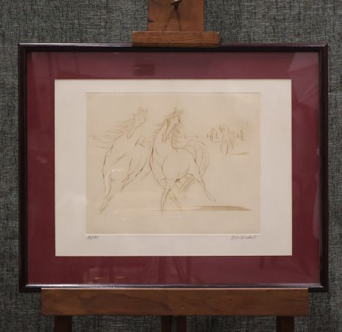 Paul de CHABOT (né en 1932) « Chevaux ». Lithographie. Signée en ...