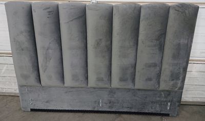 Tête de lit KELP MICADONI, en velours gris , dimensions: H12…