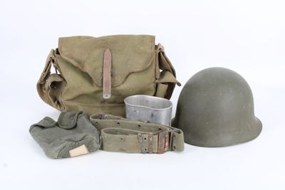 an image of a helmet, gloves and a bag on a white background