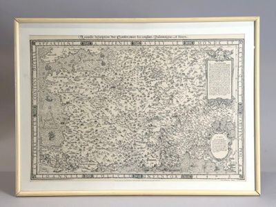 une carte de la ville de Londres encadrée dans un cadre doré