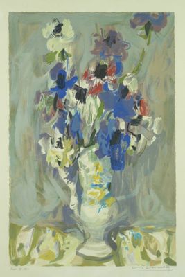 Eugène BABOULÈNE (1905-1994). Bouquet de fleurs. Lithographi…