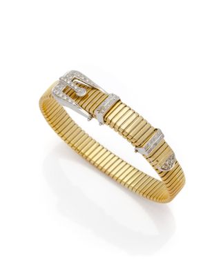 un bracelet en diamant et or dix-huit carats
