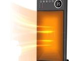 an image of a portable heater with a digital display on top