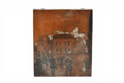 LOIR, Luigi (dans le goût de). Rue parisienne animée.