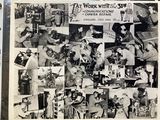 black and white photograph of a collage of people working in a factory