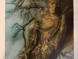 une image représentant un tableau où l'on voit une femme avec un arbre dans les cheveux