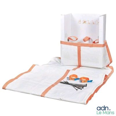 a bag with scissors and a pair of scissors on it