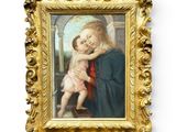une image d'une peinture représentant une femme tenant un bébé