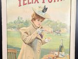 tableau représentant une femme buvant un verre de vin devant une table