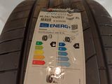 a close up of a tire with an energy label on it