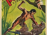 une affiche de cinéma pour « Tarzan, le roi de la jungle », mettant en scène un homme et une femme