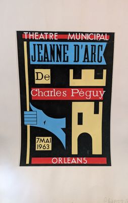 affiche du spectacle « Jeanne d'Arc » de Charles Pequey à Orléans, en France