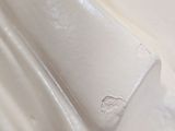 a close up of a plastic bag with a knife in it