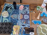 a table that has a bunch of items on it