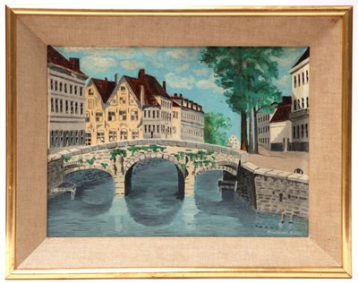 FONTAINE (XXème siècle) Vue de Bruges, février 1951