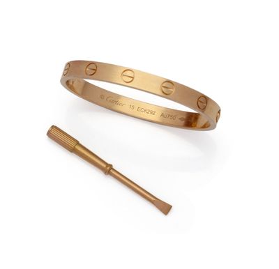 cartier love bracelet in 18k yellow gold