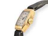 an image of a wrist watch with a black leather band