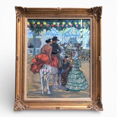 Yves BRAYER (1907-1990) Feria de Séville, 1955. Huile sur to…