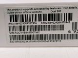 a white box with a barcode on it on a table