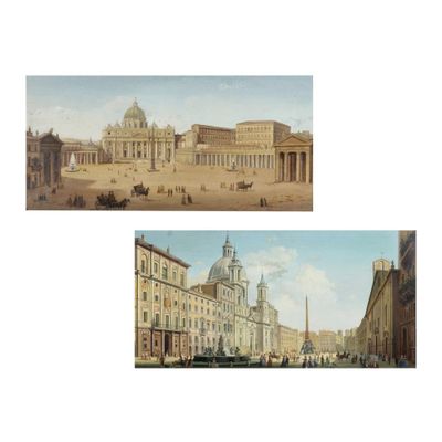 deux photos d'une ville avec beaucoup d'immeubles