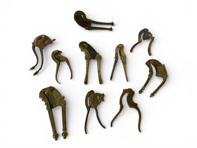 Inde, Sri Lanka, XIXe siècle, Dix pinces à bétel, de diverse…