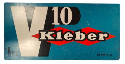une image représentant une enseigne bleue et blanche sur laquelle figure le mot « Kleber »