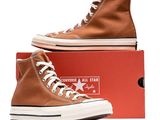 converse all star high top sneakers in brown and white