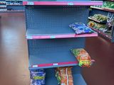 a display of snacks and drinks in a store
