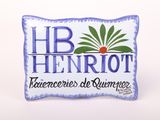sign for hb henriot in france on a white background